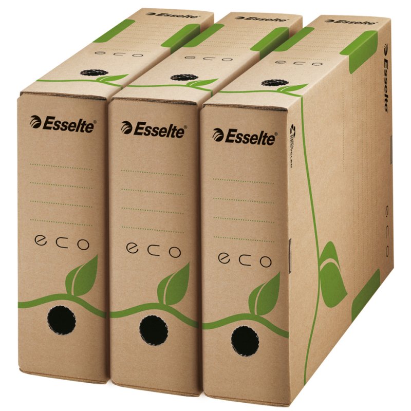 Esselte boîte d'archivage ECO A4, marron, dos de 80 mm, 25 pcs